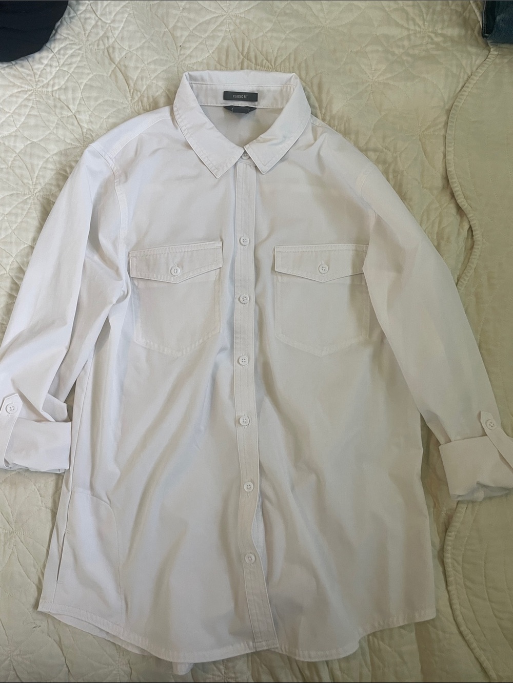 🖤3FOR30! Eddie Bauer White Long-Sleeve Button-Up Shirt